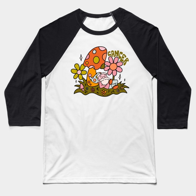 Cancer Gnome Baseball T-Shirt by Doodle by Meg